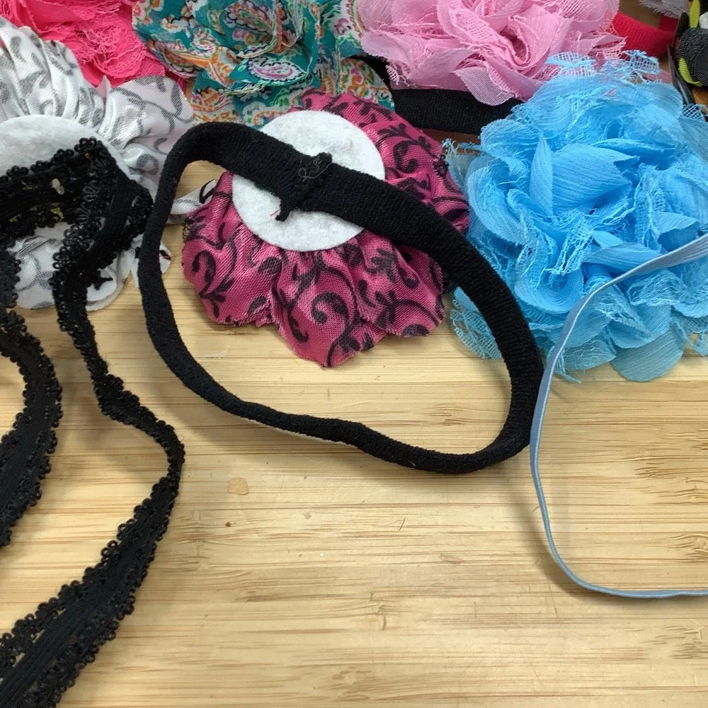 Lot Of 18 Assorted Girl Hair Bows Ribbon Clip
